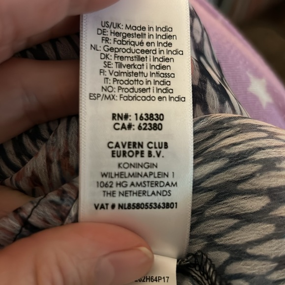 Liverpool Ombré Snake Print Sheer Mesh Oversized Pesant Blouse Top Small - Picture 10 of 10